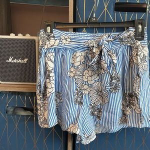 SOLD Floral & Striped flowy shorts